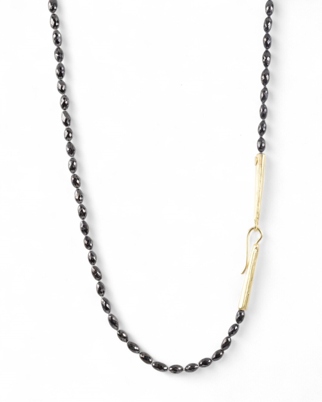 Schwarze Diamantkette (47,85 ct) mit 750 Gold Verschluss - Goldschmiede Krack