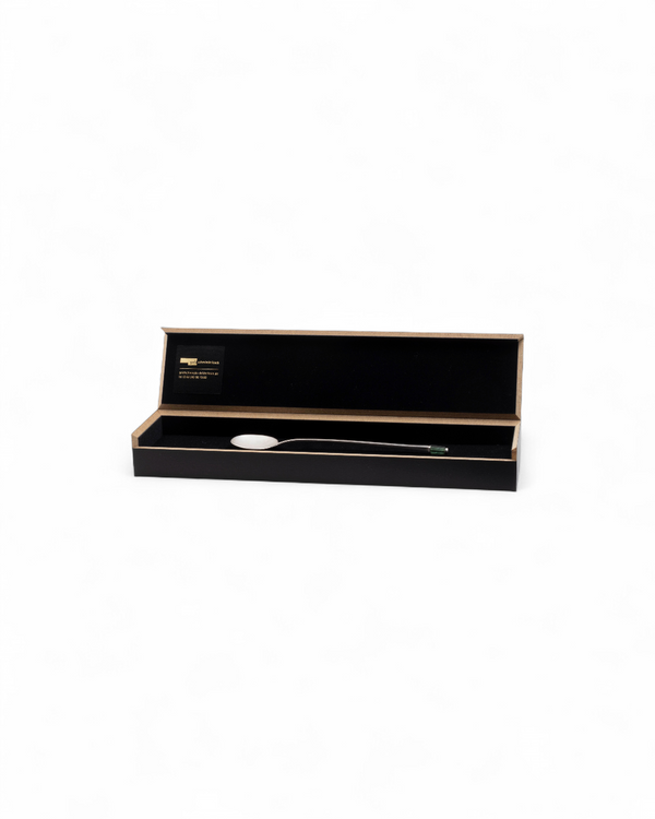 925 Silberlöffel mit grünem Turmalin (1,6 ct)
