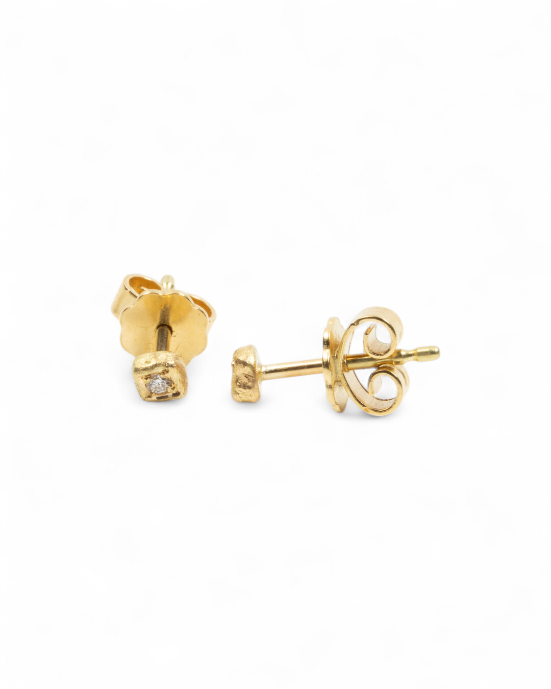 750 Goldohrstecker mit LGD Brillanten (0,02 ct) - Goldschmiede Krack