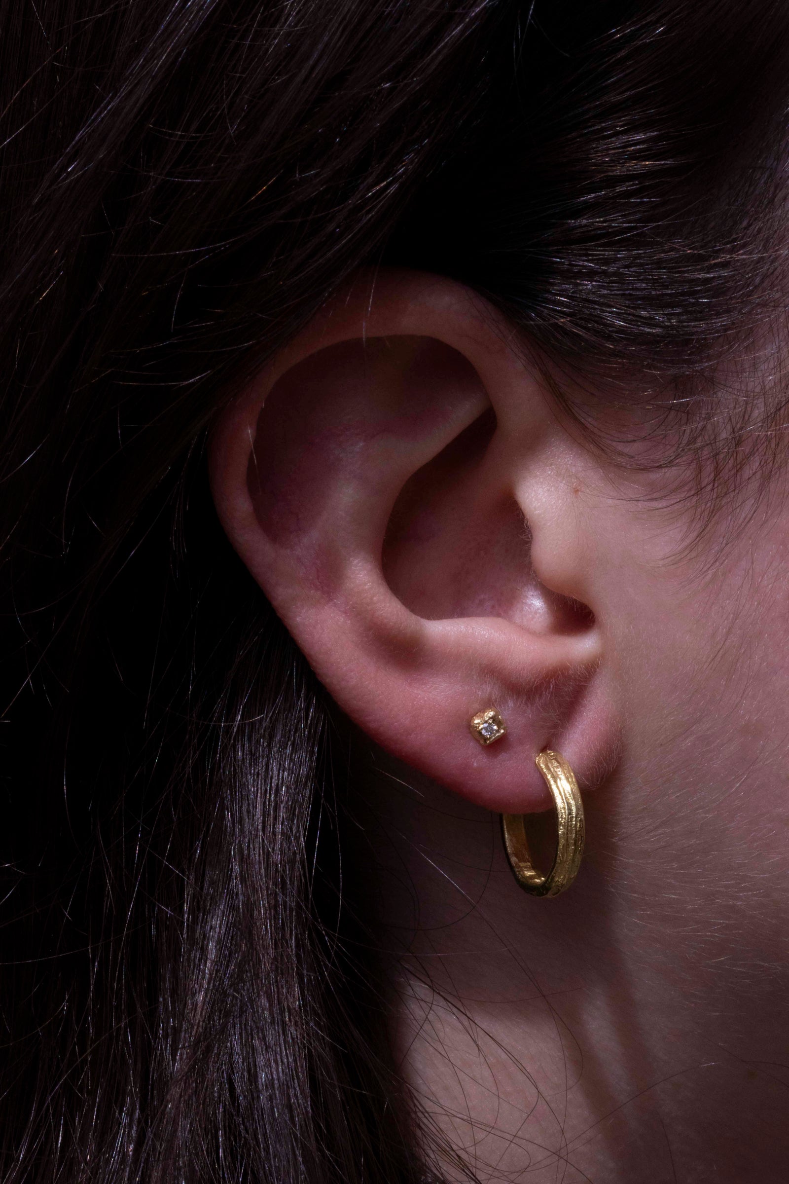 750 Goldohrstecker mit LGD Brillanten (0,02 ct) - Goldschmiede Krack