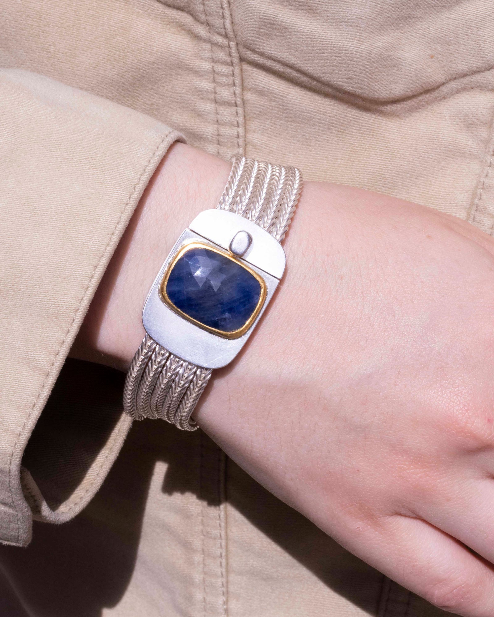 925 Silberarmband mit blauem Saphir (20,75 ct) - Goldschmiede Krack