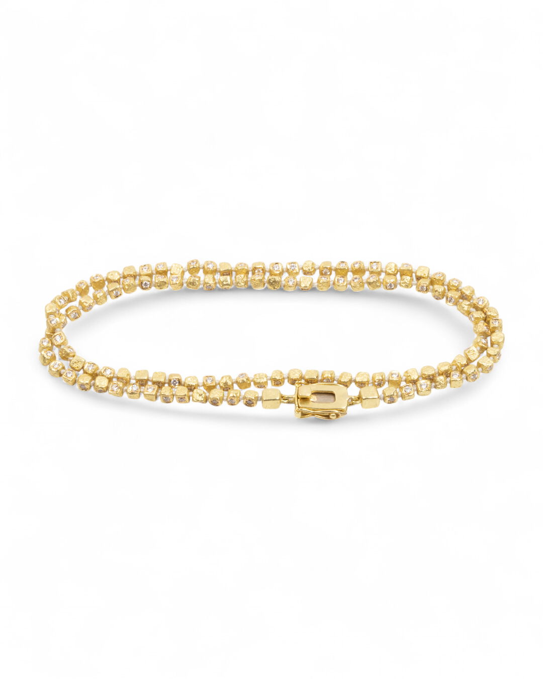 750 Gold Würfelkette mit 250 Brillanten (5,17 ct) - Goldschmiede Krack