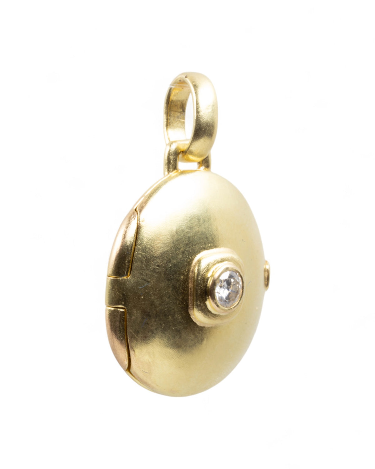 Klassisches 750 Goldmedaillon mit Brillant (0.30 ct)