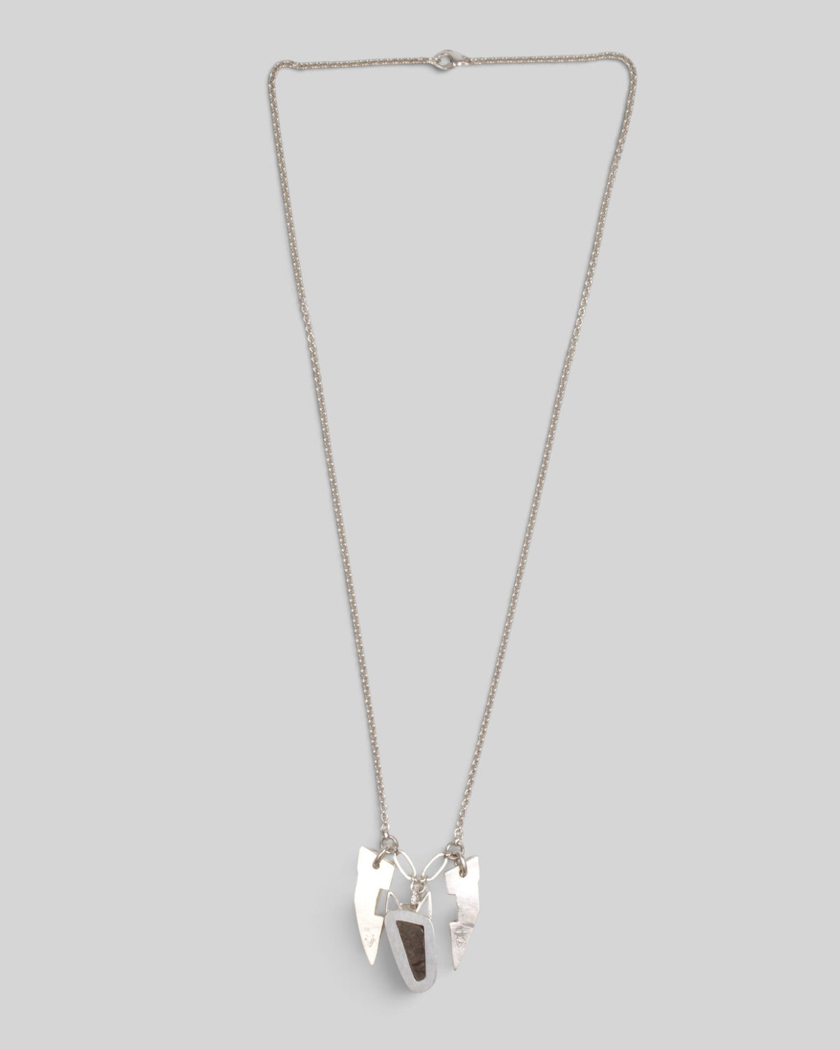 Dreiteiliger 925 Silberanhänger mit Boulderopal (12,96 ct) und Feingold