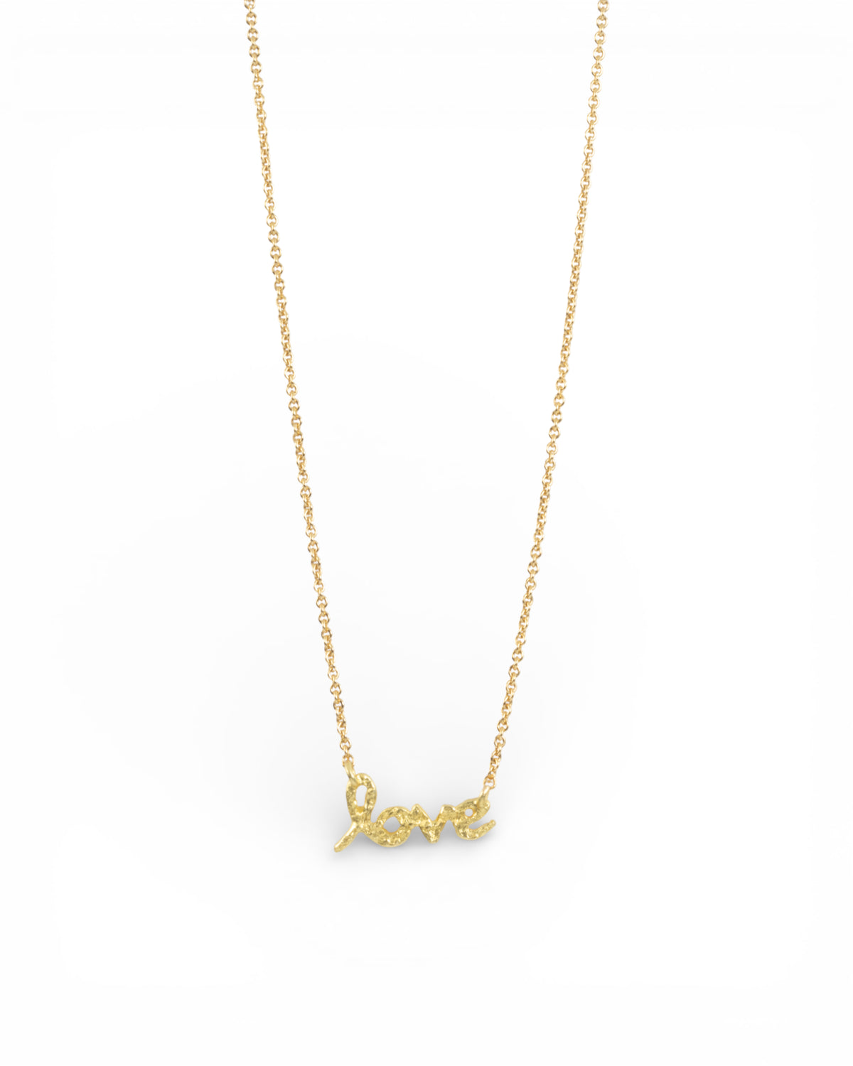 Feine Love 750 Gold Halskette mit Nugget-Struktur - Goldschmiede Krack - Trauringe & Unikatschmuck aus Deidesheim