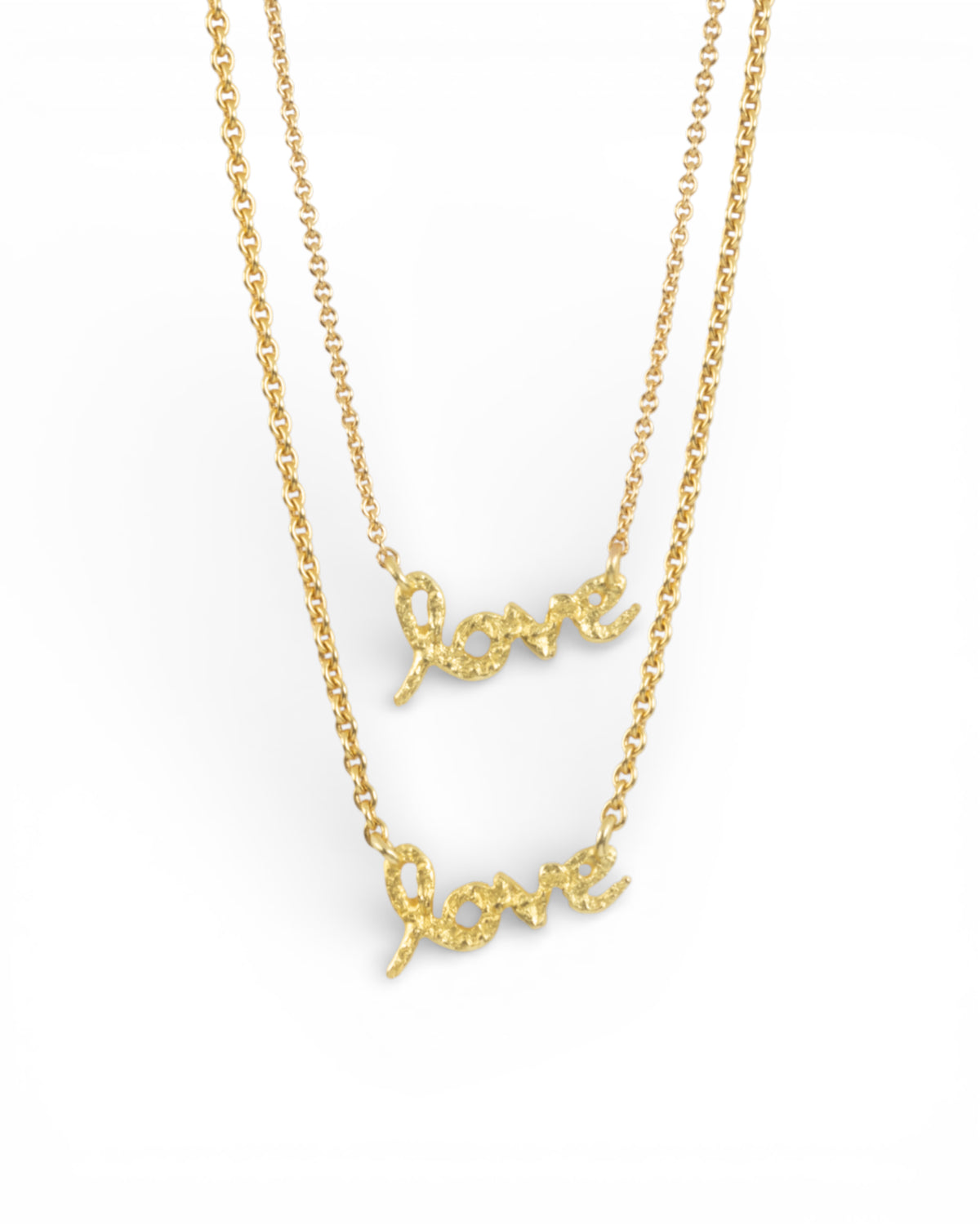 Feine Love 750 Gold Halskette mit Nugget-Struktur - Goldschmiede Krack - Trauringe & Unikatschmuck aus Deidesheim