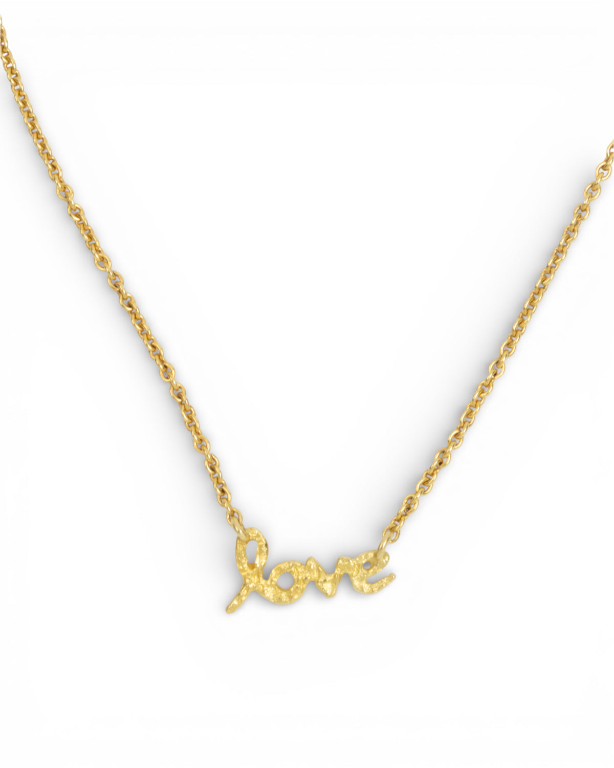 Feine Love 750 Gold Halskette mit Nugget-Struktur - Goldschmiede Krack - Trauringe & Unikatschmuck aus Deidesheim