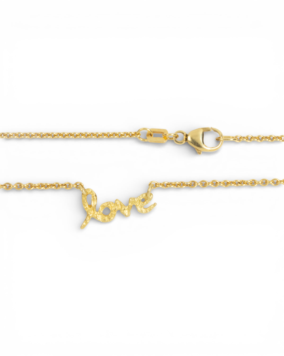 Feine Love 750 Gold Halskette mit Nugget-Struktur - Goldschmiede Krack - Trauringe & Unikatschmuck aus Deidesheim