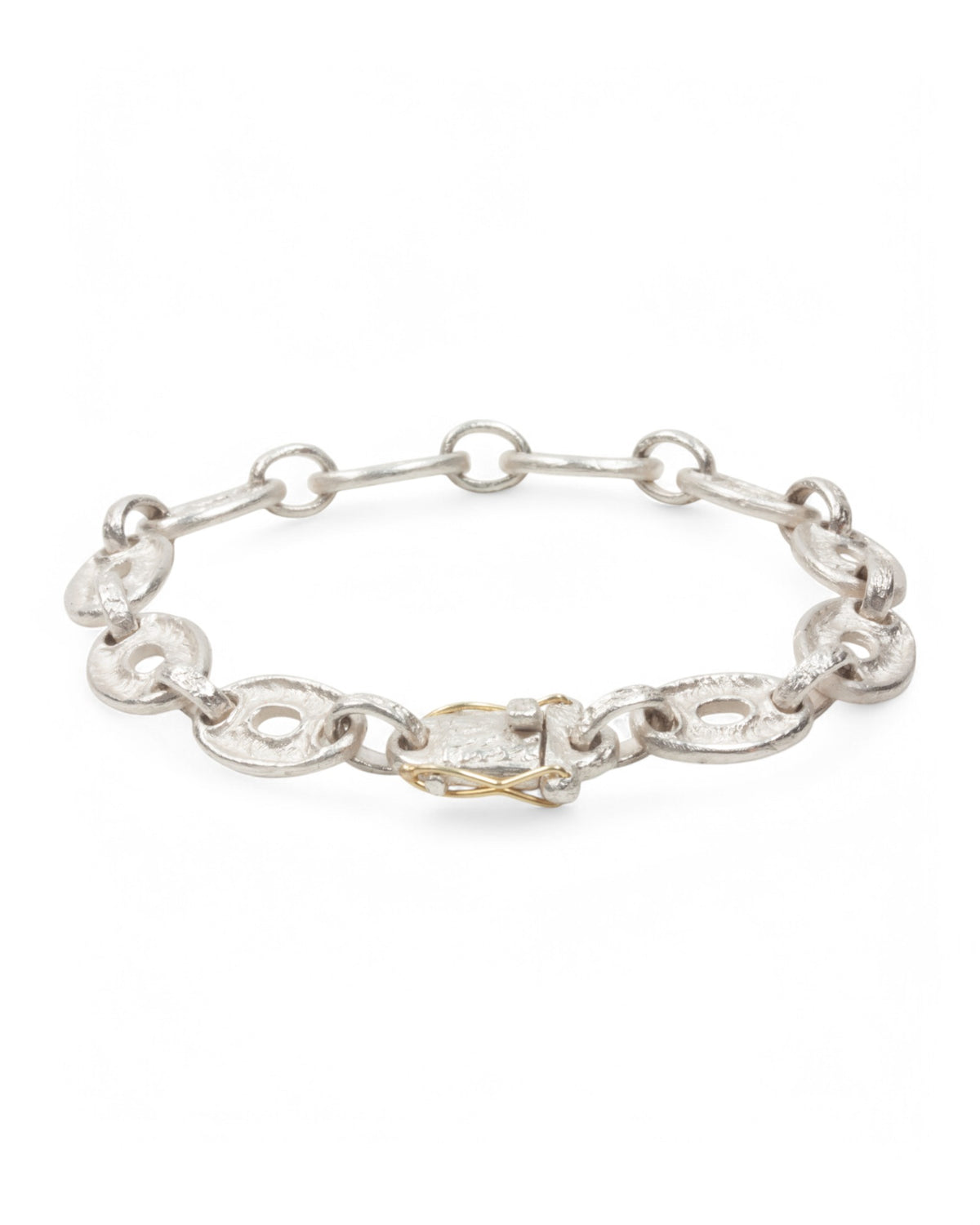 Schlichtes 925 Silber-Gliederarmband ⌀ 10 mm - Goldschmiede Krack - Trauringe & Unikatschmuck aus Deidesheim