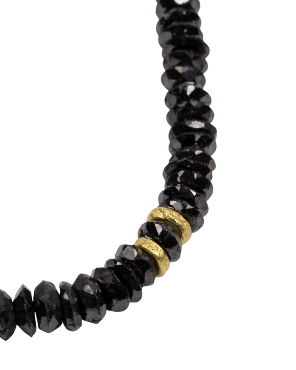 Schwarze Diamantkette (104,90 ct) mit 750 Goldverschluss