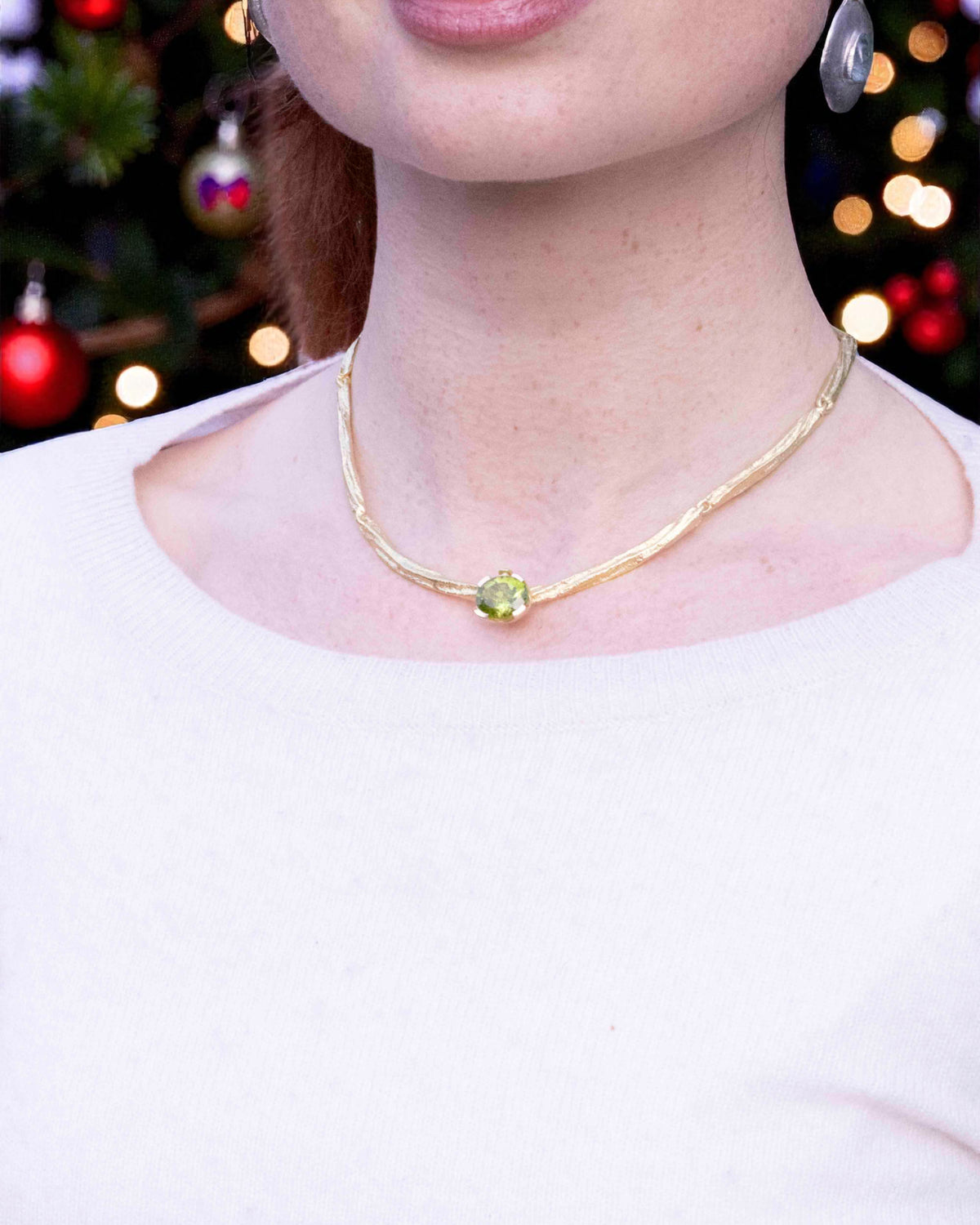 Tarmac Grün - Anhänger mit Peridot (5.57 ct) , 750 Gold