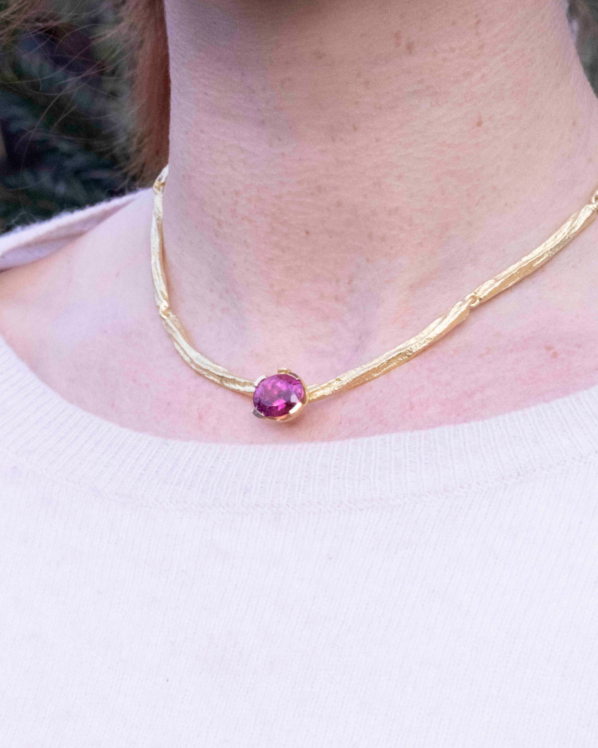 Tarmac Rosa – Anhänger mit Turmalin (7.0 ct), 750 Gold