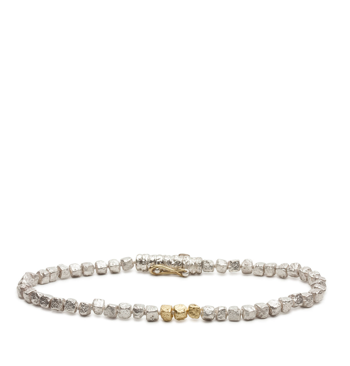 Würfelarmband aus 925 Silber und 750 Gold