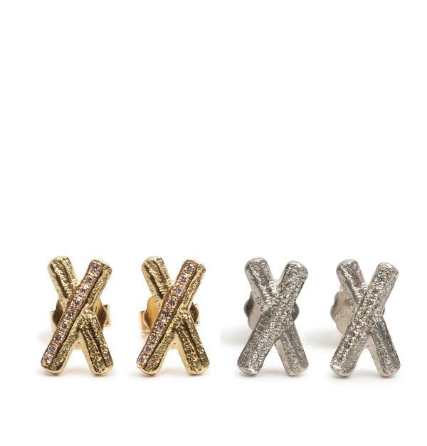 X-Bark Ohrstecker mit Brillanten - Goldschmiede Krack - Trauringe & Unikatschmuck aus Deidesheim