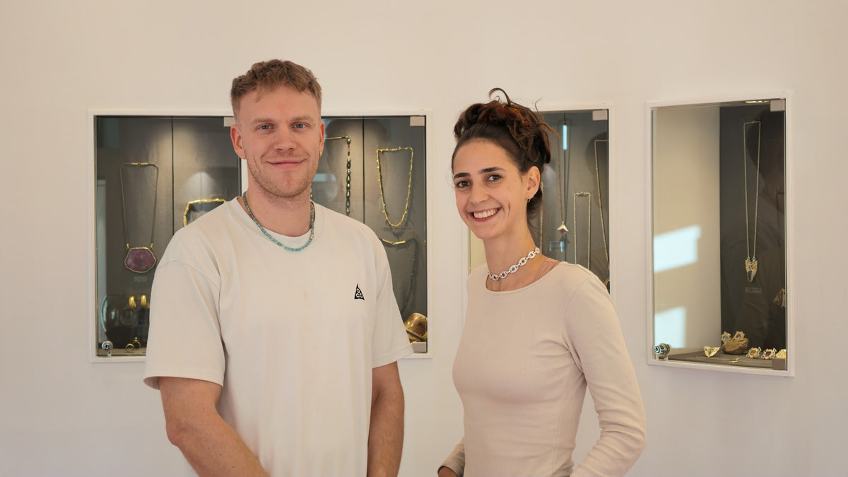 Goldschmied Emil Krack und Goldschmiedemeisterin Nora Schwaderer im Atelier der Goldschmiede Krack in Deidesheim