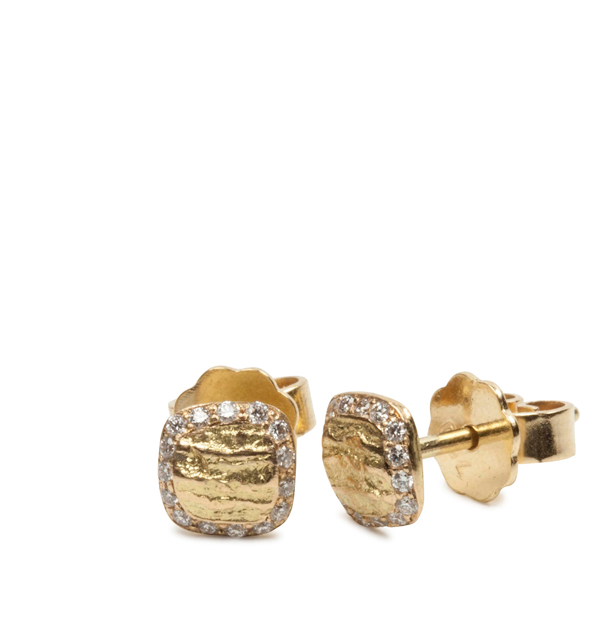 Ohrstecker mit Struktur - 6 mm - Goldschmiede Krack - Trauringe & Unikatschmuck aus Deidesheim
