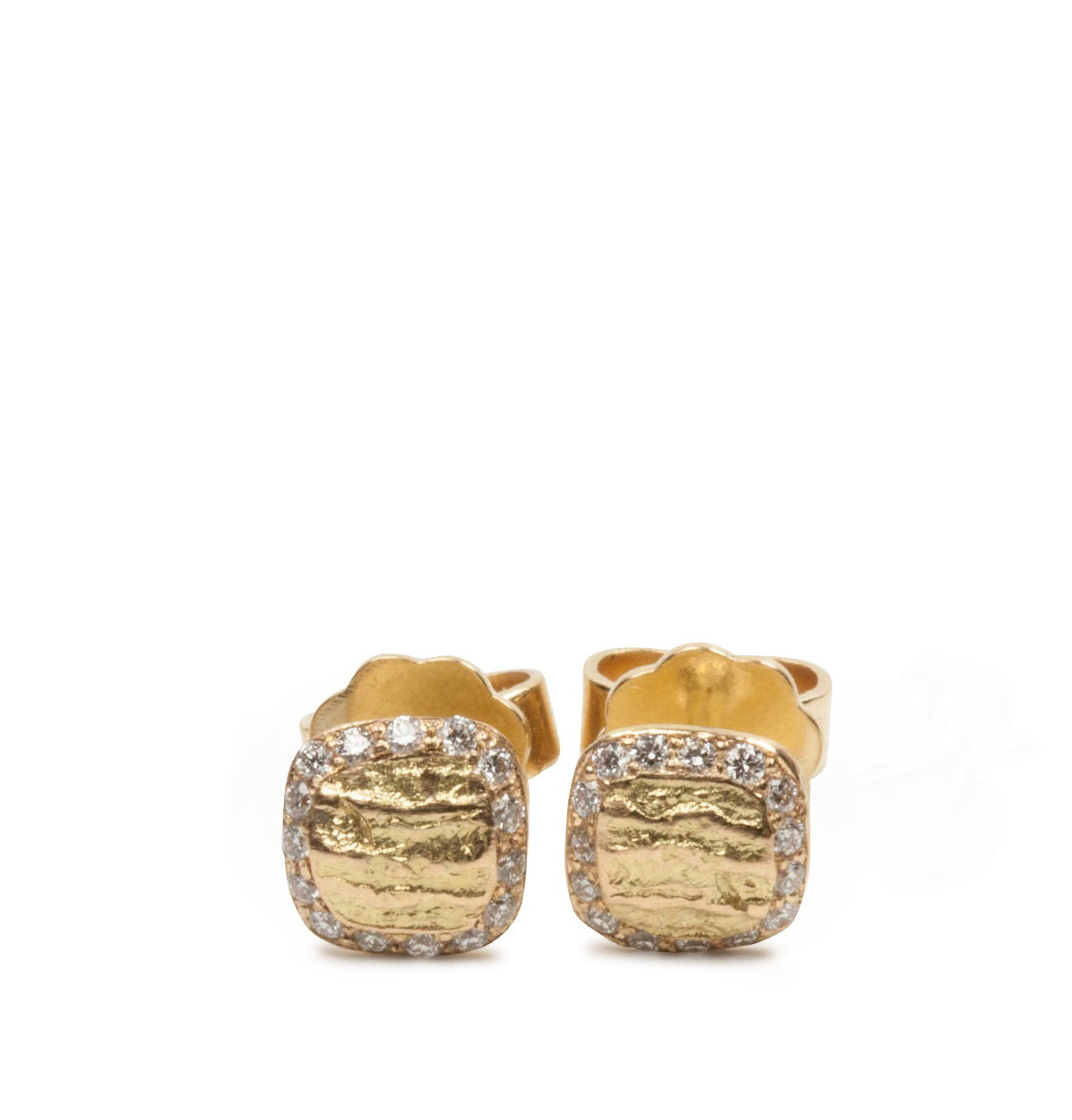 Ohrstecker mit Struktur - 6 mm - Goldschmiede Krack - Trauringe & Unikatschmuck aus Deidesheim