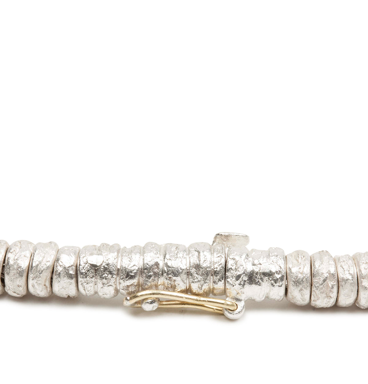 Nugget Eyelets Bracelet aus 925 Silber und 750 Gold