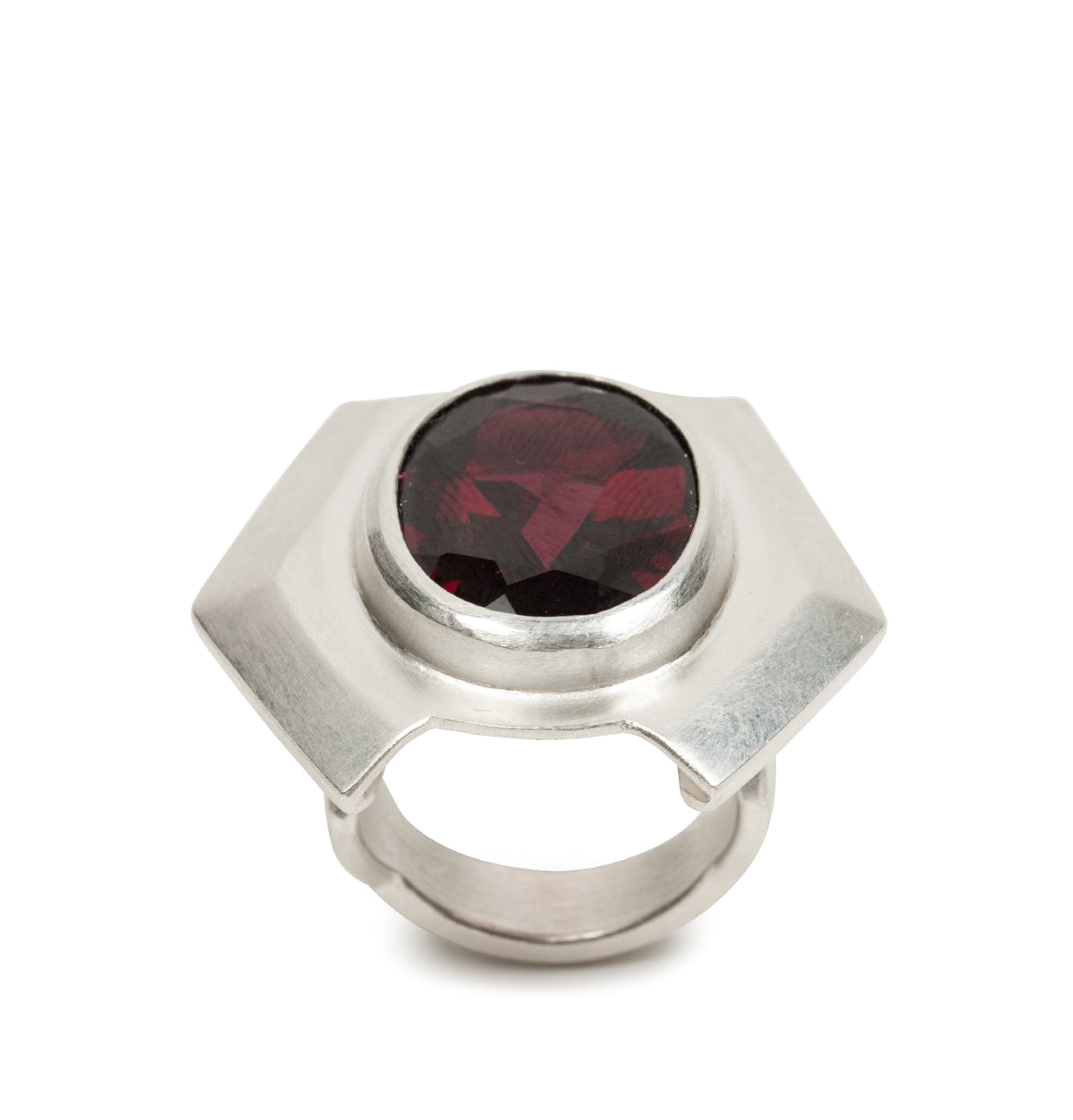 Granat Silberring