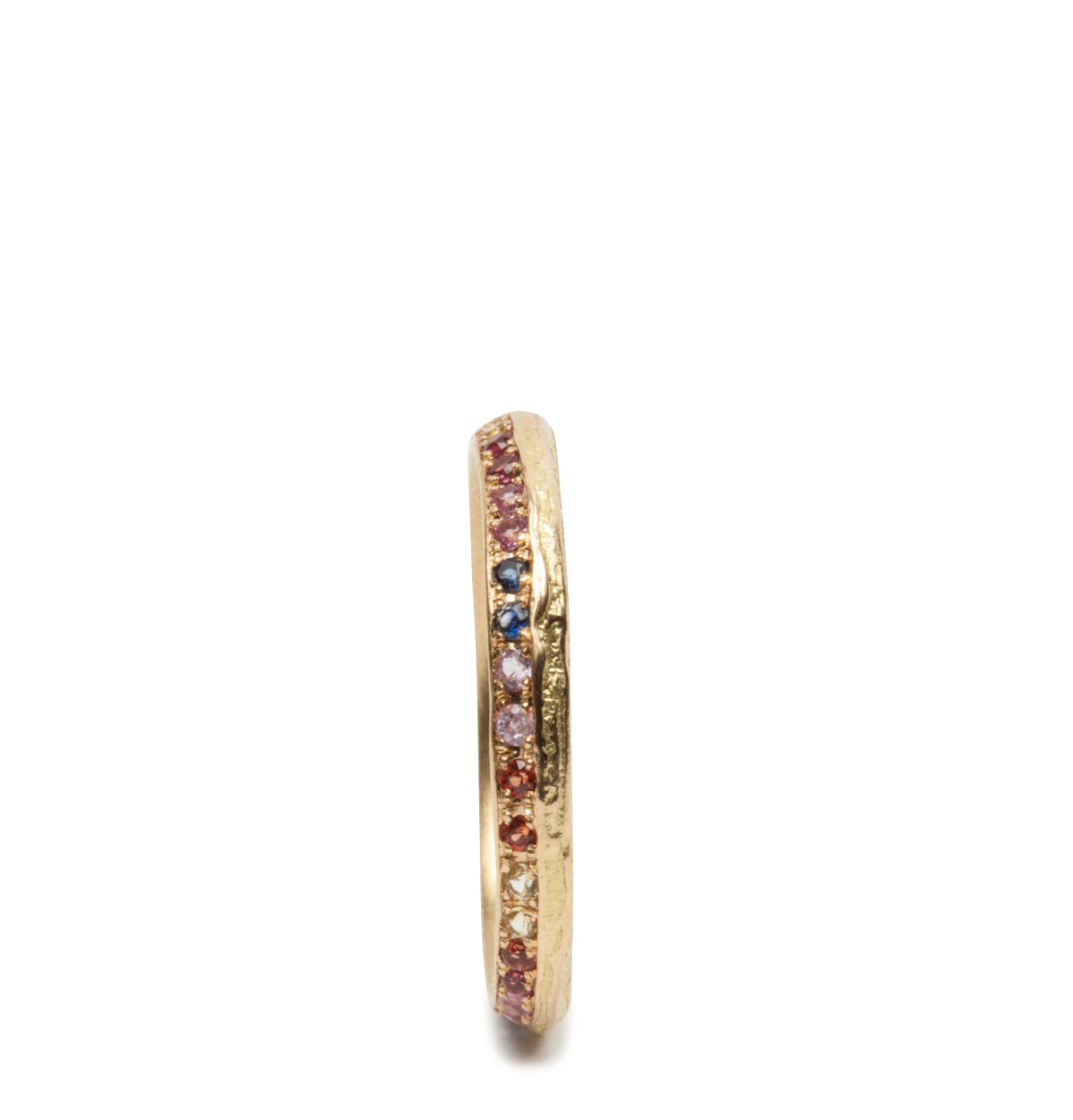 Memoire 750 Goldring mit bunten Saphiren (38 Stk.) - Goldschmiede Krack - Trauringe & Unikatschmuck aus Deidesheim