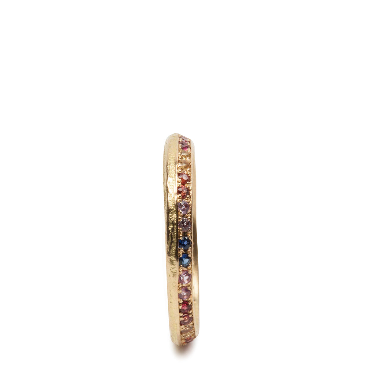 Memoire 750 Goldring mit bunten Saphiren (38 Stk.) - Goldschmiede Krack - Trauringe & Unikatschmuck aus Deidesheim