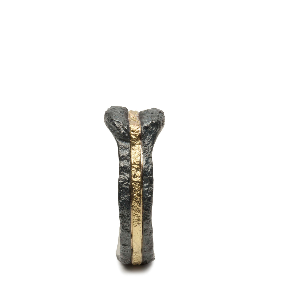 Geschwärzter 925 Silberring mit 750 Gold - Goldschmiede Krack - Trauringe & Unikatschmuck aus Deidesheim